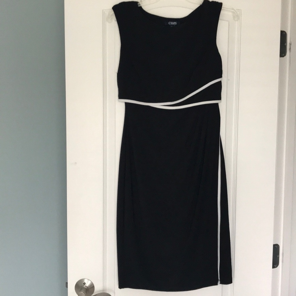 Chaps black sleeveless dress